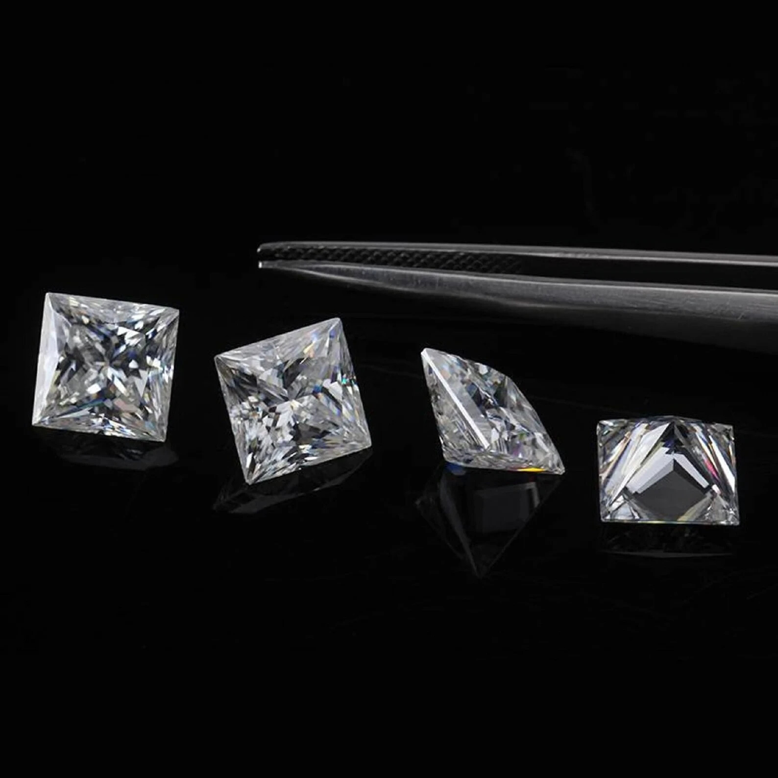 Princess Cut Diamond Stone Square Loose Stone 1.00 Ct To 6.00 Ct