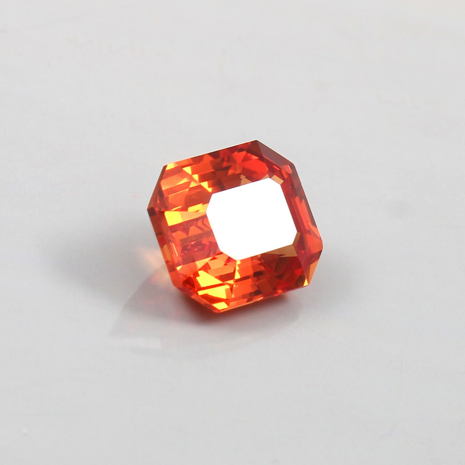 AAA Natural Ravishing Ceylon Orange Sapphire Loose Radiant Cut Gemstone 12×10 MM