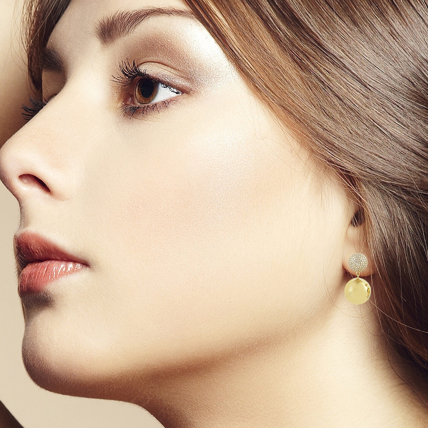 Diamond Drop/Dangle Earrings 18k Yellow Gold Jewelry For Women