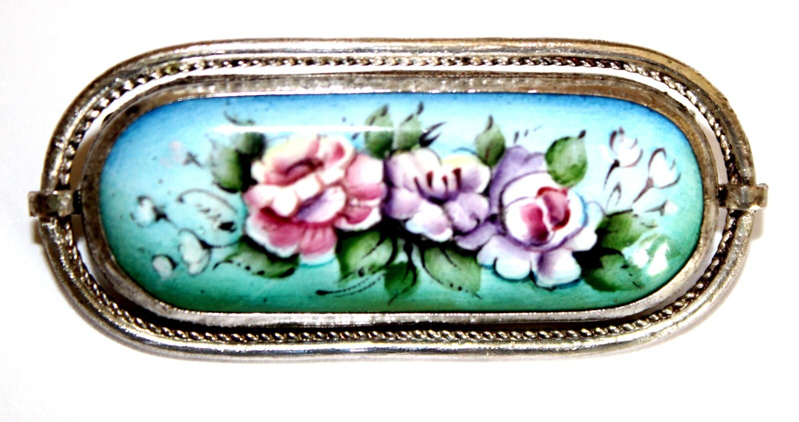 Vintage 1980 Russian Hand Painted Enamel Finift Jewelry Brooches 6 Variation #59