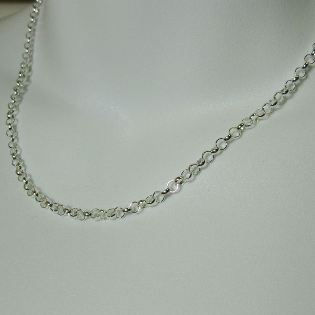 Solid Sterling Silver 3.5mm Rolo Chain- Necklace, Bracelet , Anklet – All Sizes