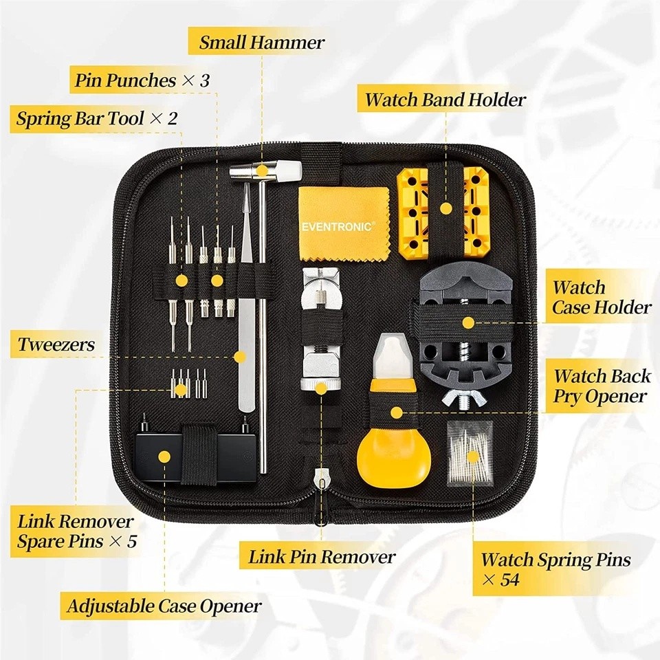 2025 Watch Repair Kit Watchmaker Back Case Remover Opener Link Pin Spring Bar