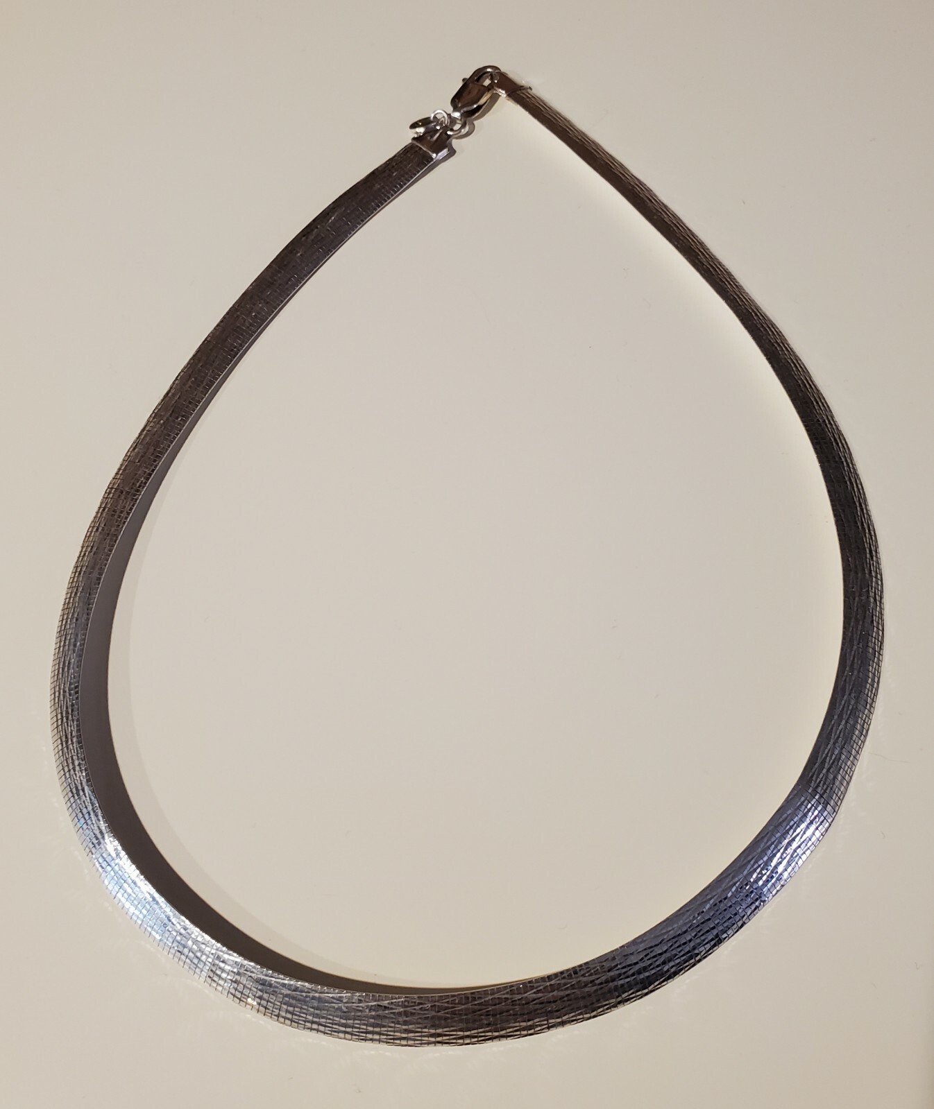 950 Silver Milor Italy Fine Sterling Chain Reversible 28.5 Grams Necklace 18”