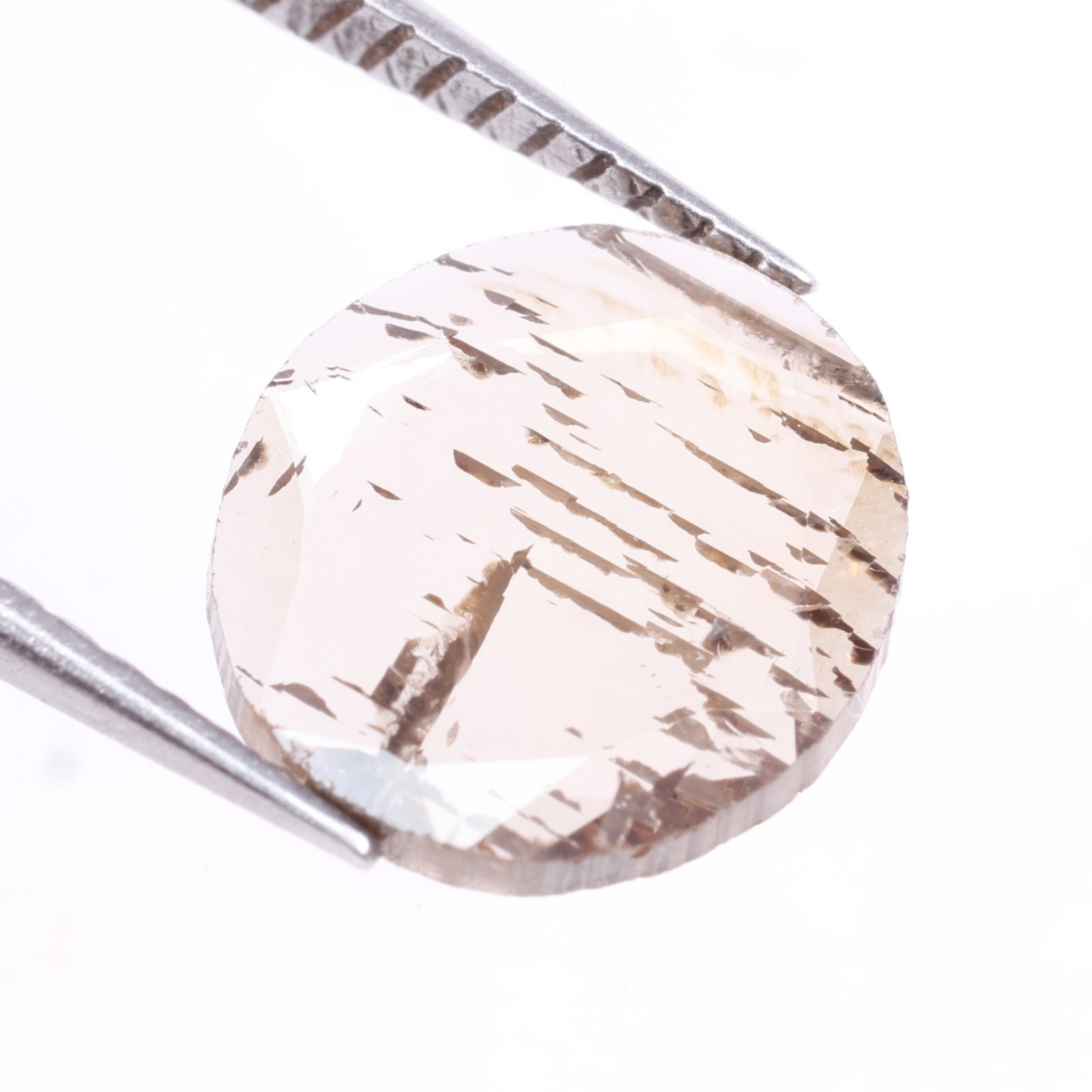 0.93 Ct Lab Grown Fancy Brown Diamond Round Cut Lab Created Diamond 8.3×7.6 MM