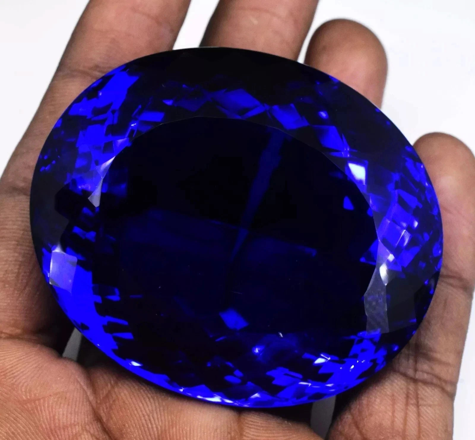 205 Carat Flawless Blue Tanzanite Oval Cut Stunning Certified Loose Gemstone