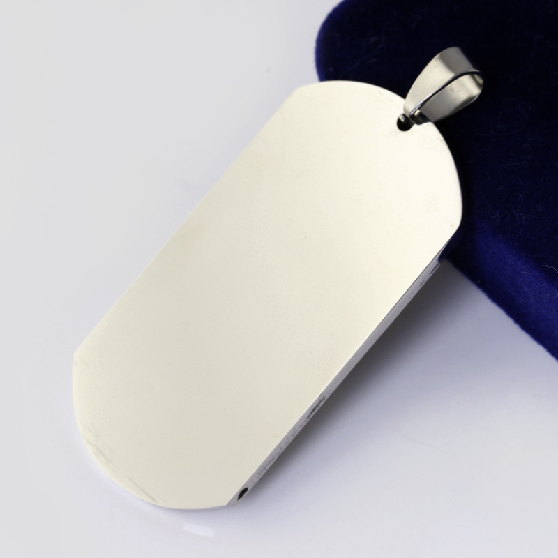 Wholesale 10/25/50/100 BLANK DOG TAG STAINLESS STEEL MILITARY SPEC NECKLACES