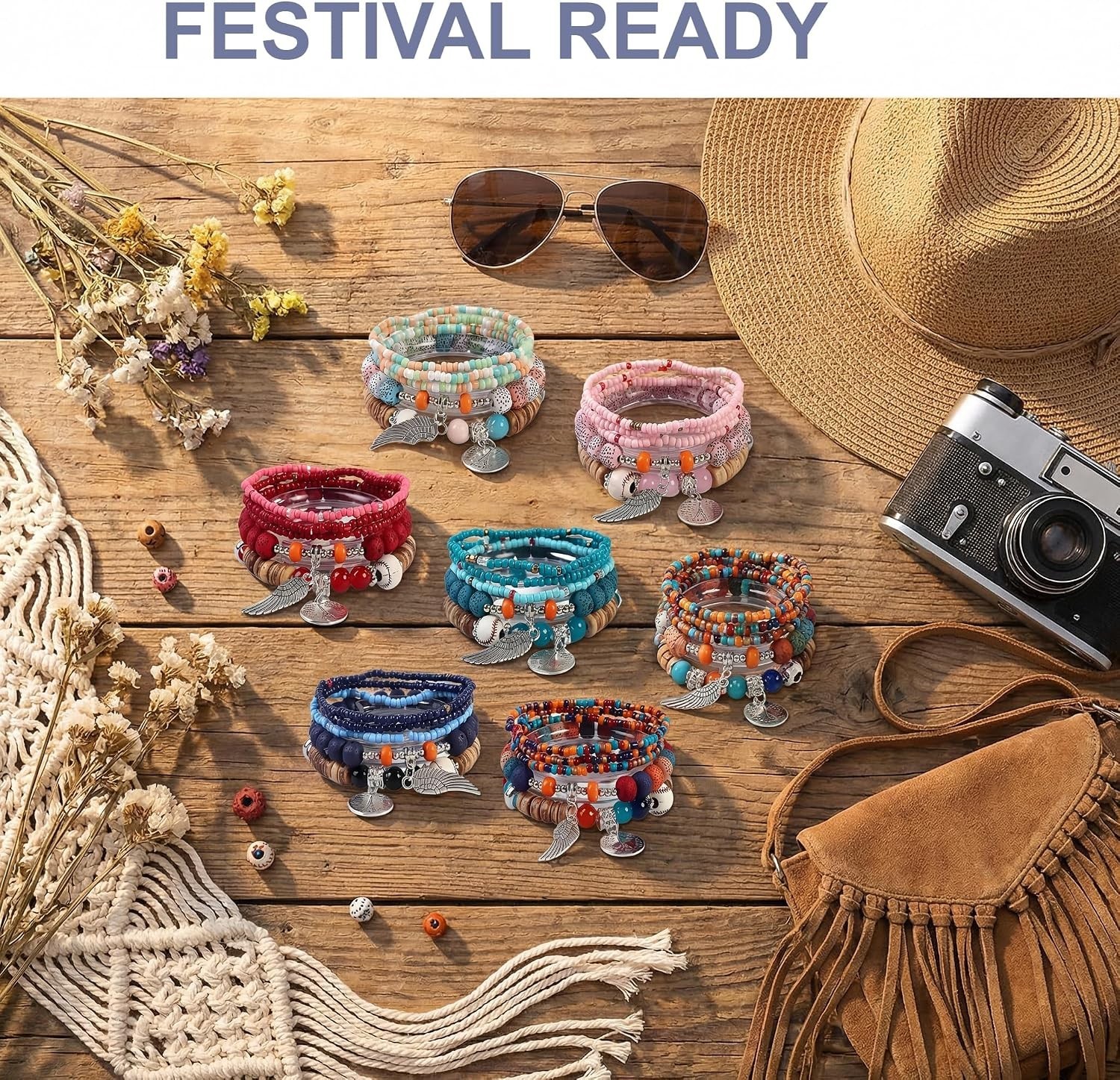 Stunning 6-Piece Stackable Bohemian Bracelets – Perfect Daily Wear & Gifting