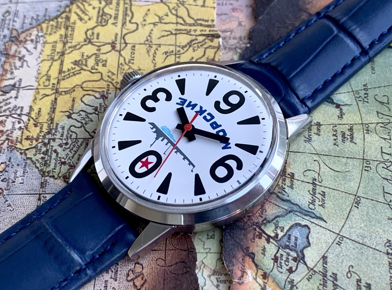 Raketa Big Zero Morskie Custom Watch Serviced USSR Raketa 2609HA Steel 36mm