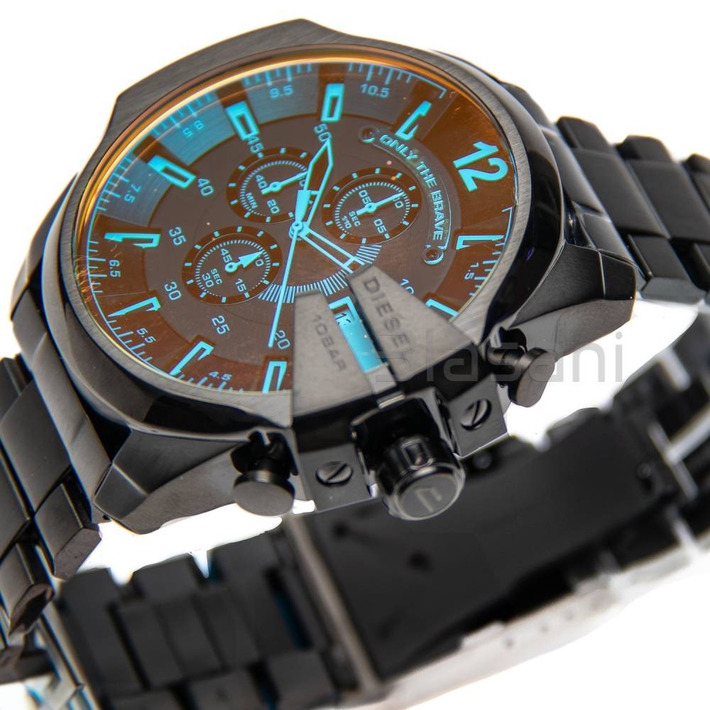 Diesel DZ4318 Mega Chief Men’s Black Ion-plated Stainless Steel Watch 59X51mm