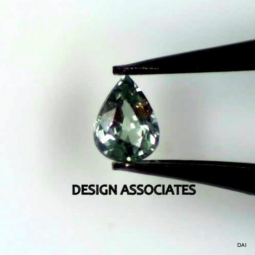 GREEN SAPPHIRE 4.5 X 3.5 MM PEAR CUT EARTH MINED AND TREATED AAA