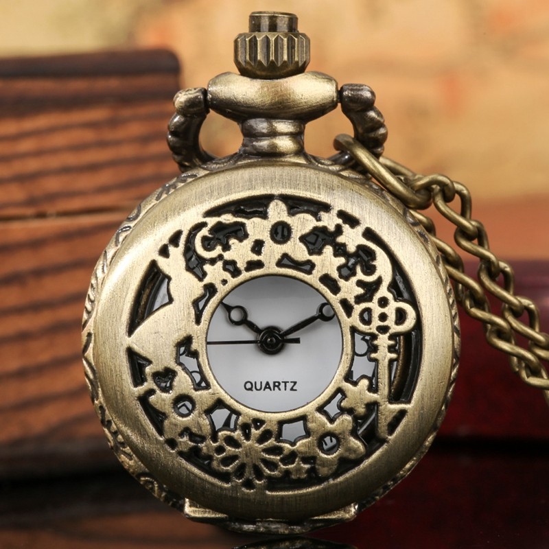Multi-Style Mini Pocket Watch Designs Quartz Analog Vintage with Necklace Chain