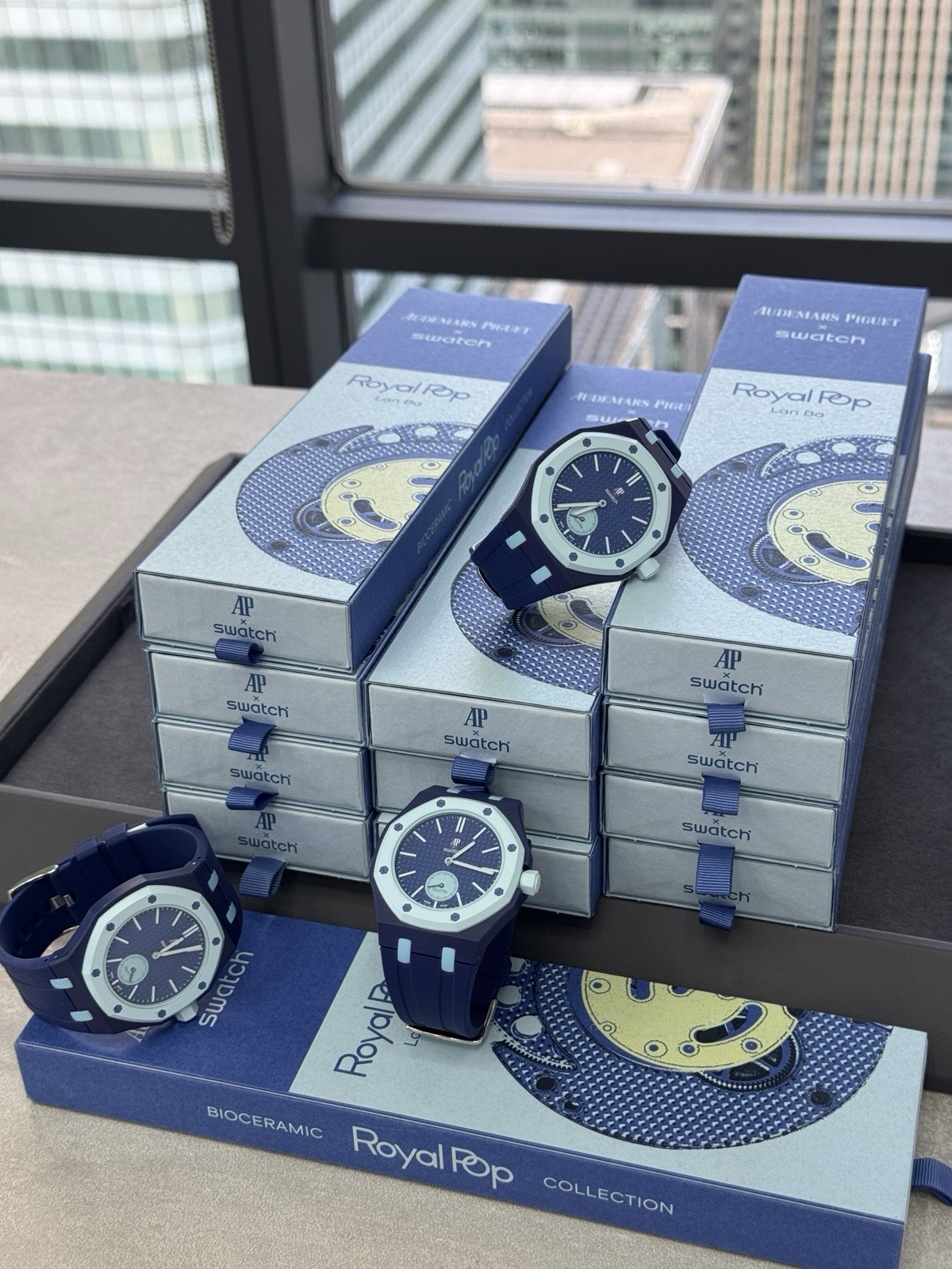 Swatch x Audemars Piguet Royal Pop “lan ba” with matching bracelet
