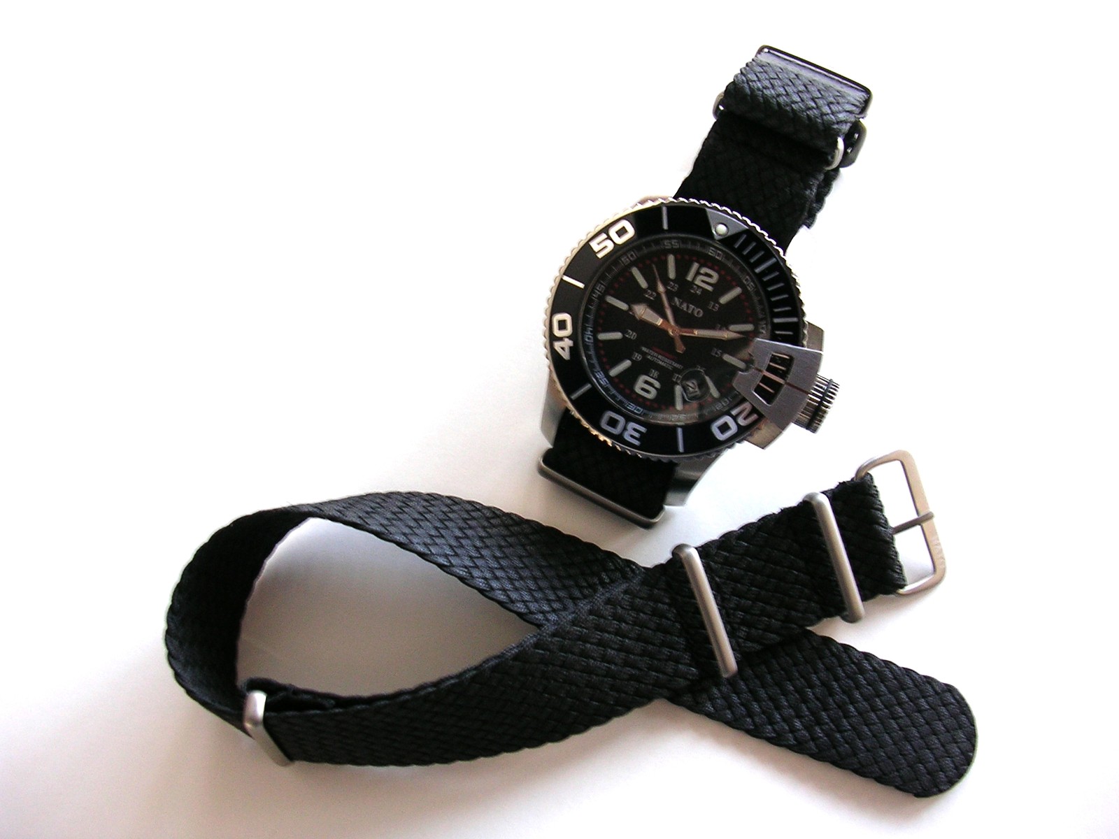 Perlon NATO G10 ® Braided Woven Heavy Nylon watch band strap IW SUISSE 18-20-22m