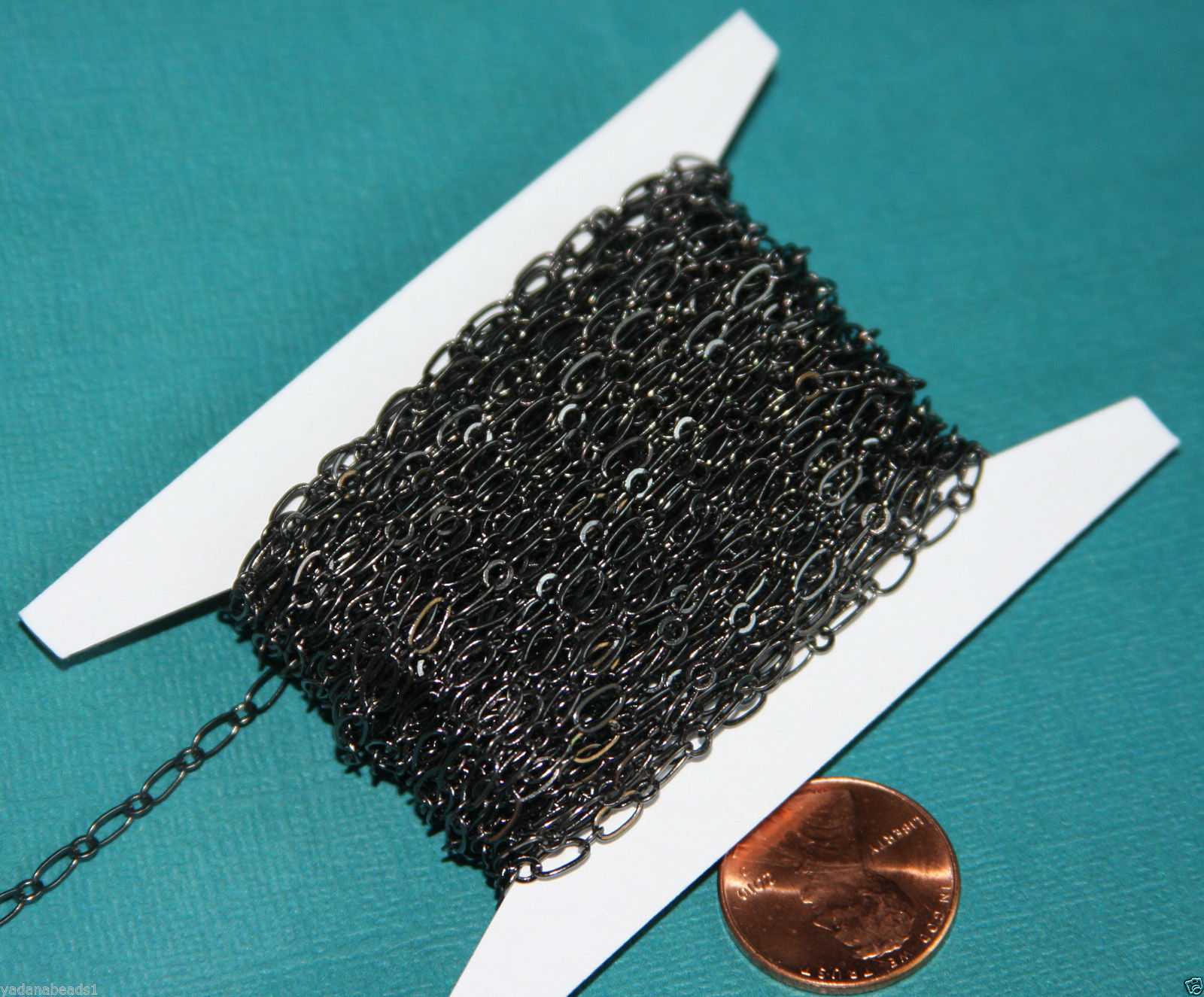 32ft spool of Gunmetal Long and Short chain 4X2mm
