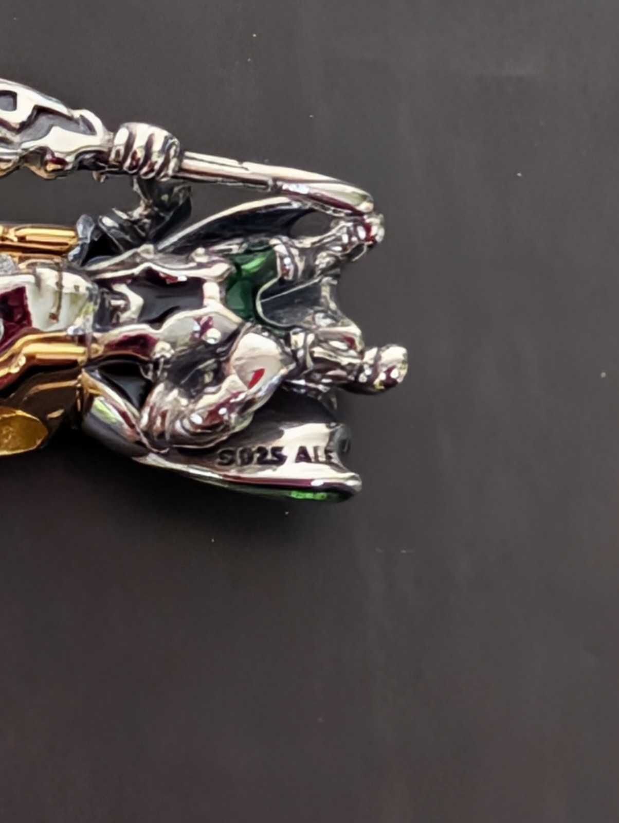 New Authentic Pandora Marvel Loki Charm 925 Sterling & Gold Plated