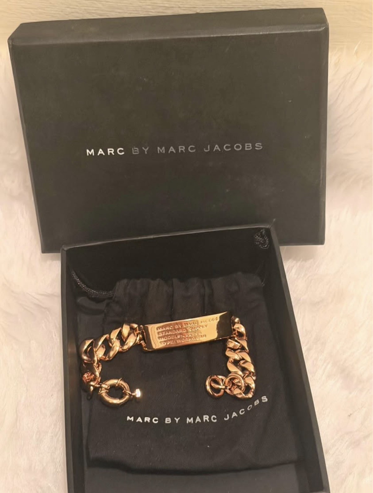 Marc Jacobs Gold Bracelet w/Pouch.