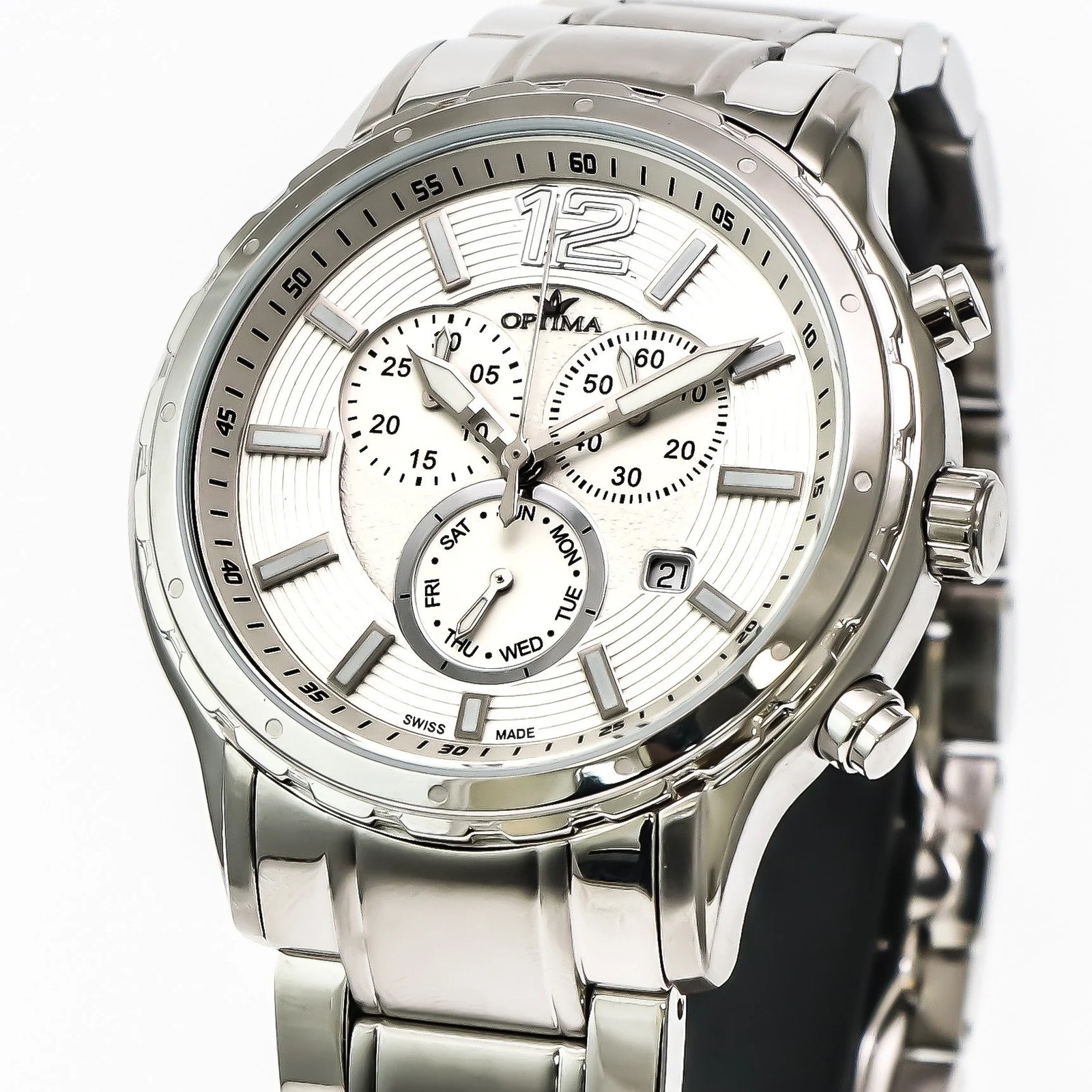 Optima – Swiss Chronograph – OSC362-SS-1 Swiss Ronda 44.5mm OSC362 50 m (5 ATM