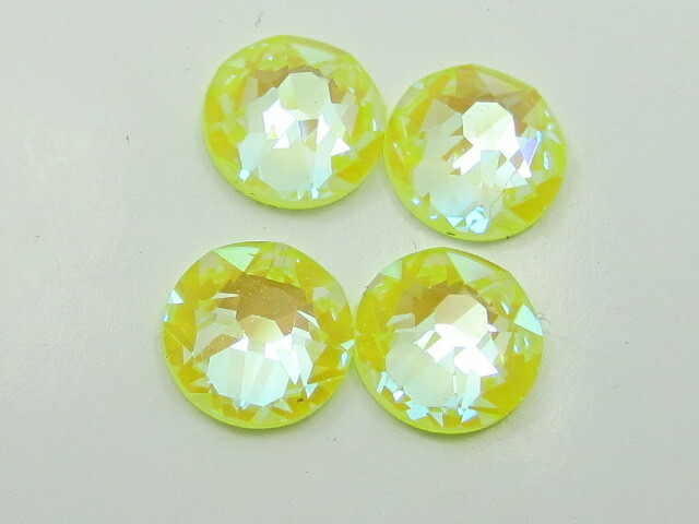 12ss ELECTRIC YELLOW DeLITE FLAT BACK European Rhinestones 1gr.