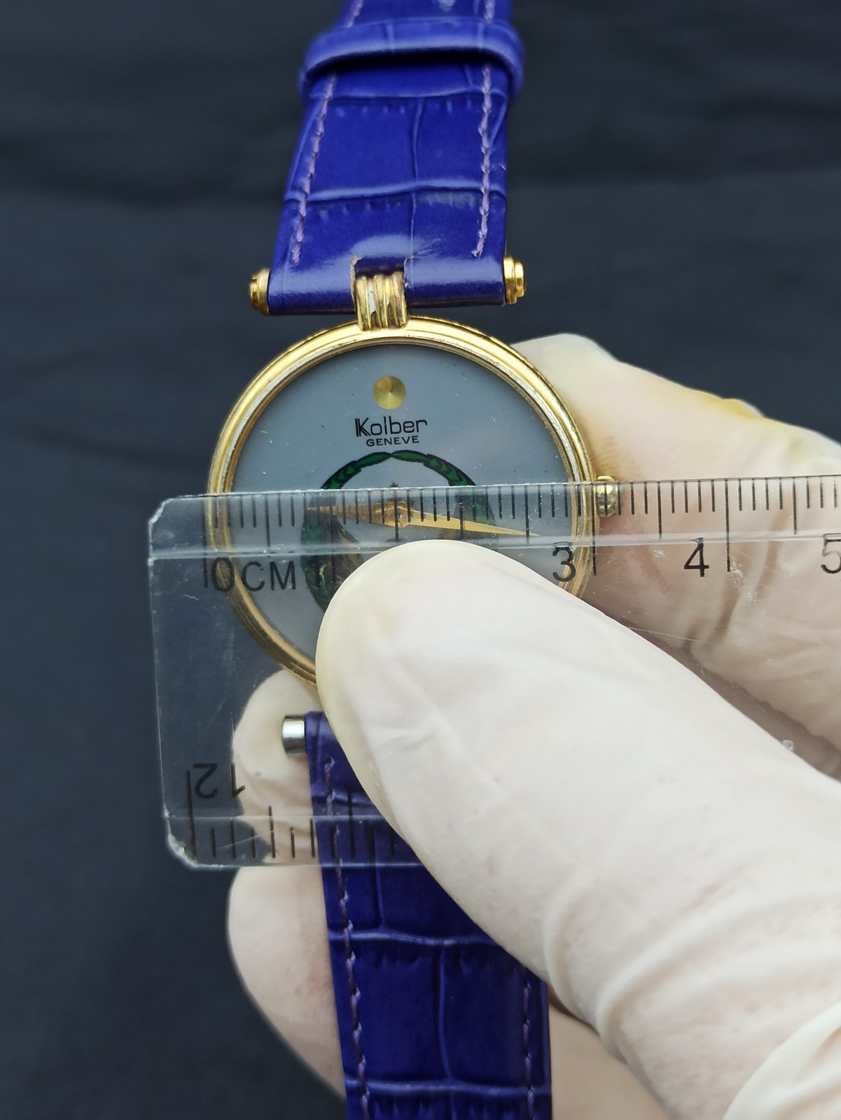 Rare Kolber Geneve United Arab Emirates Coat of Arms Gold Tone Quartz Watch