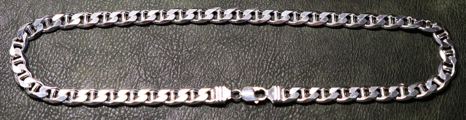 925 Sterling Silver Anchor Mariner Chain Necklace 24″ 11.5mm Solid Links 120.6g