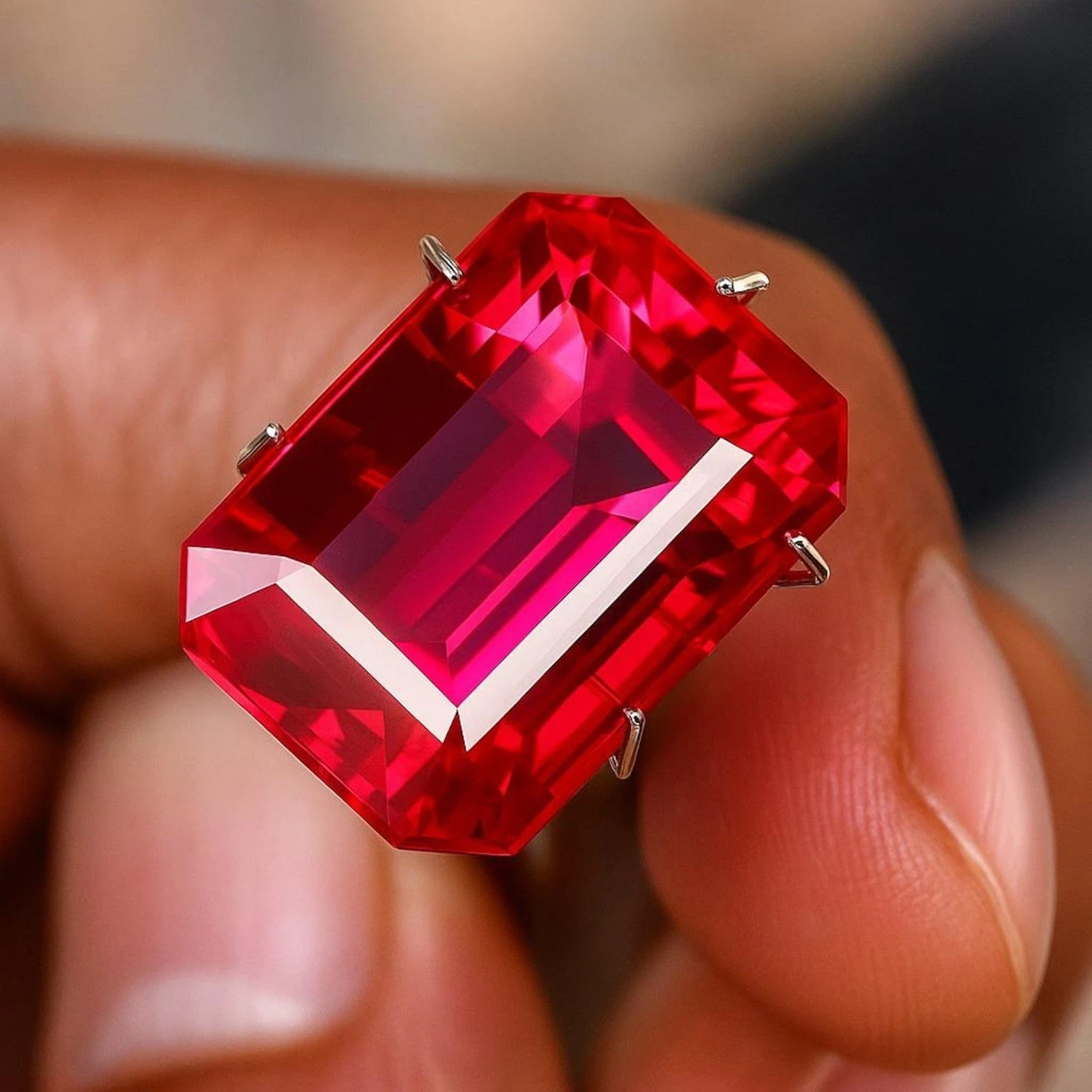Natural Certified Burmese Red Ruby Emerald Cut 10.25 Ct Loose Certified Gemstone