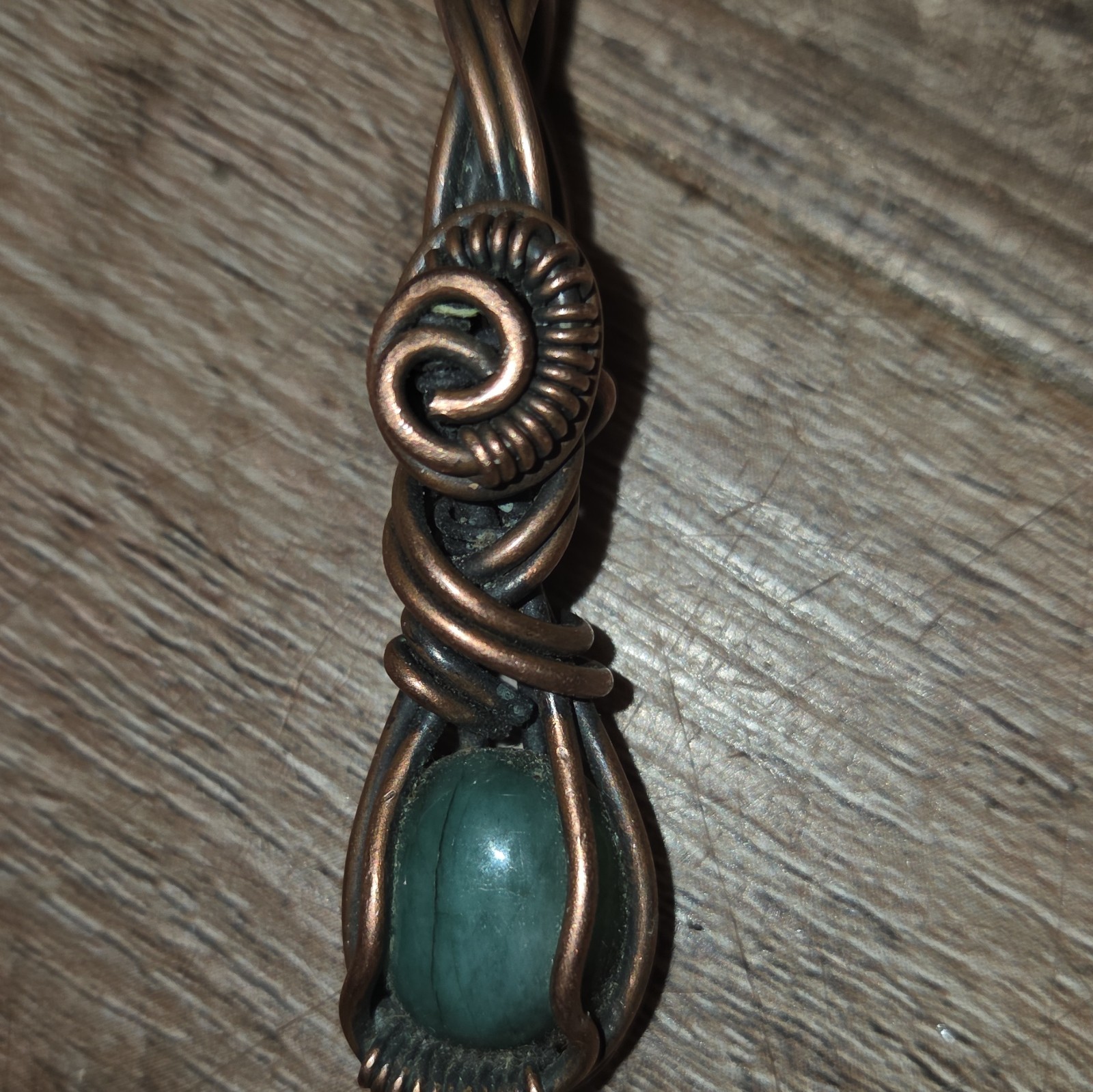 Handcrafted Bohemian Copper Wire Wrapped Multicolor Cabochon Amulet Lot of 5
