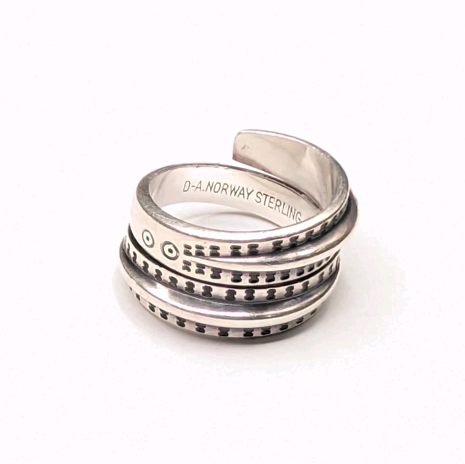 David Andersen Sterling Silver Saga Copy Orig Year 300 Snake Ring Size 5 1/2 +/-
