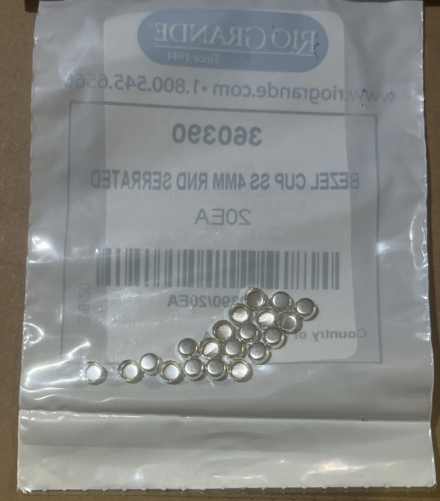 Twenty 4mm Round Serrated Sterling Silver Bezel Cup 32gauge Settings