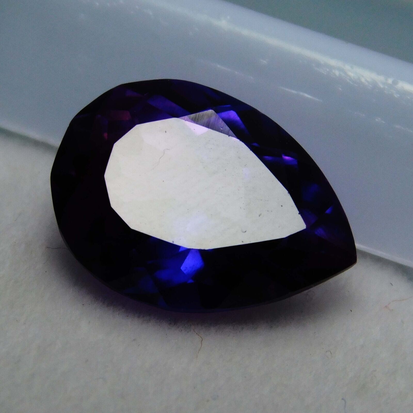 10 Ct NATURAL Extremely Rare PURPLE Tanzanite PEAR Cut CERTIFIED Loose Gemstone