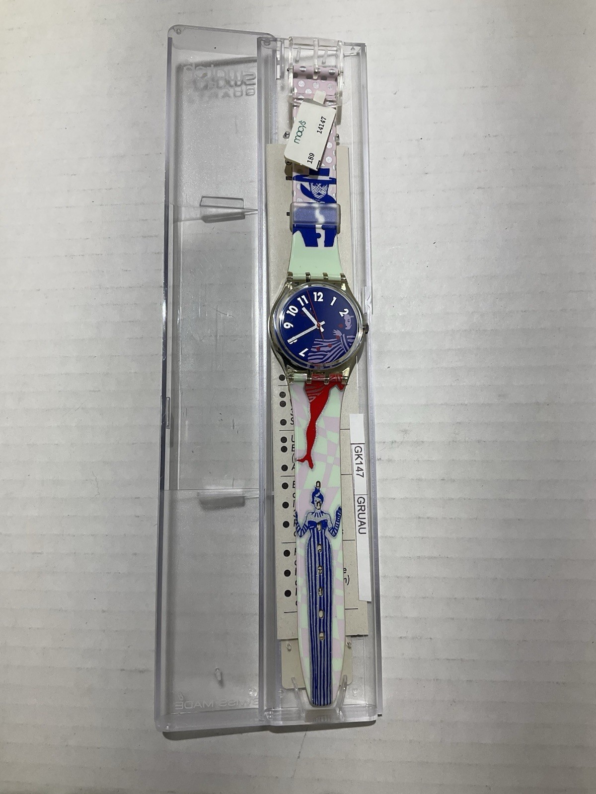 Vintage Swatch Watch ‘GRUAU’ GK147 with Case 1992