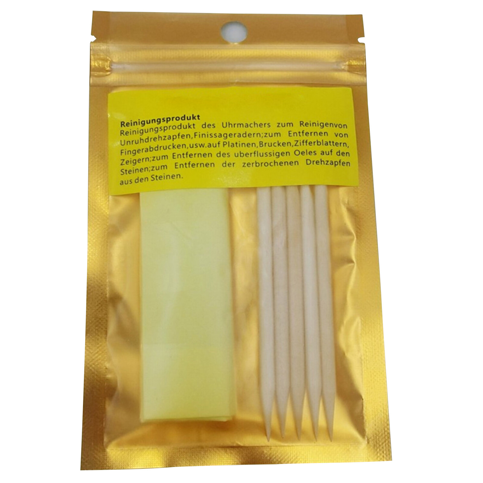 Watch Movement Cleaning Clay Rubber Putty Cleaner +Wooden Stick for Watchmakers