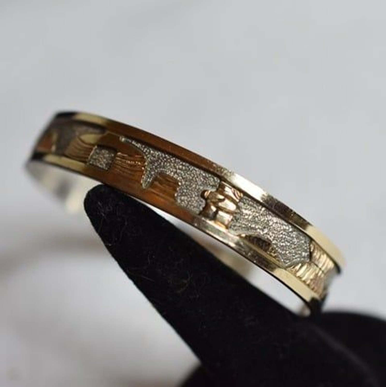 Vintage 12K GF/Sterling Silver Lloyd Becenti Jr BCT Story Teller 7″ Bracelet