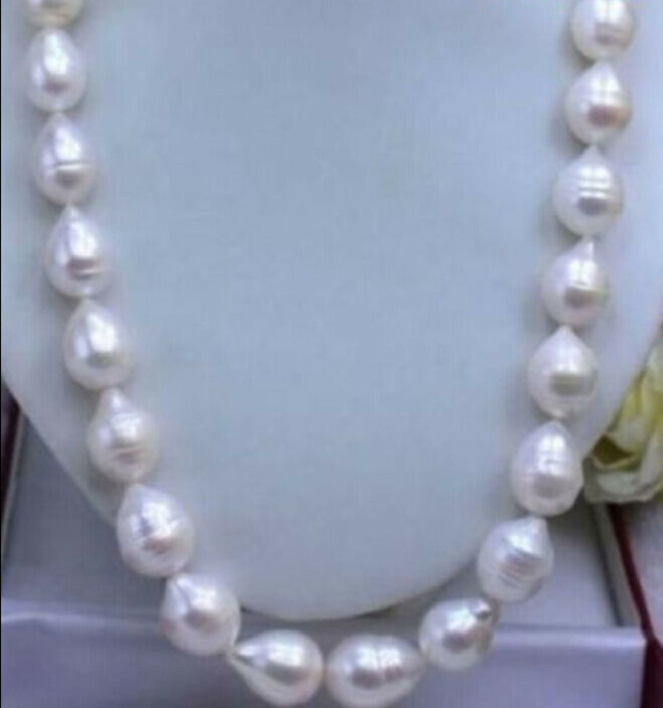 16-36 INCHES HUGE SEA 11-12 MM NATURAL WHITE BAROQUE PEARL NECKLACES