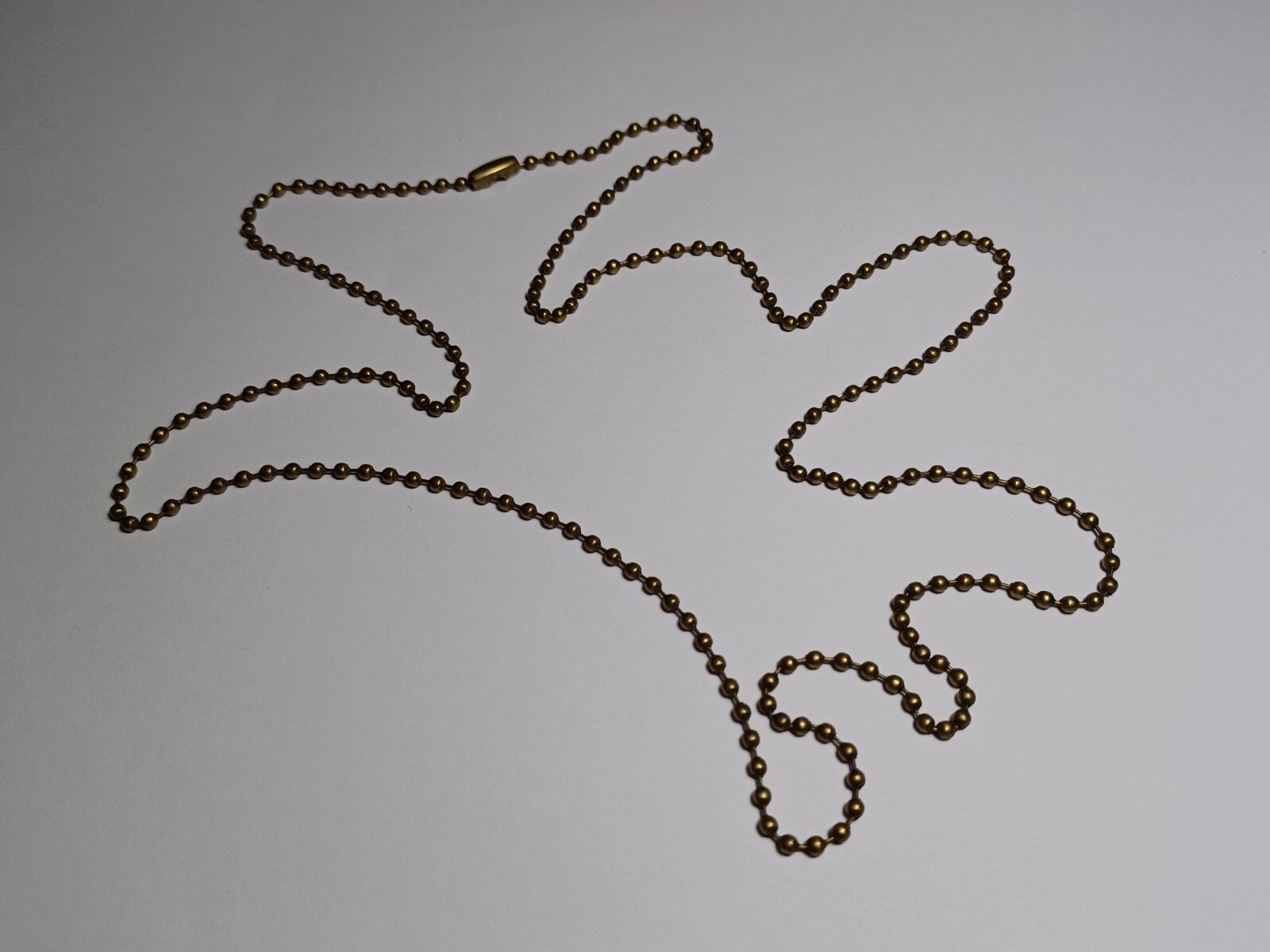 30″ Antique Copper 2.4mm Ball Bead Stylish Military Dog Tag Chain Necklace