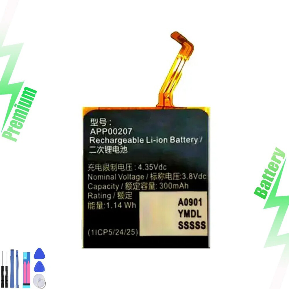 APP00207 NEW Li-ion For LV APACK Tambour Horizon Smart Watch Accumulator 300mAh