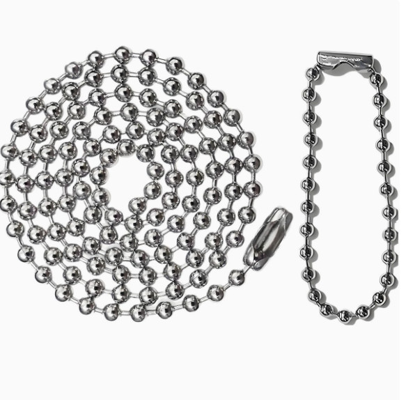 USA Stock Unisexs Stainless Steel Silver Bead Ball Chain Necklace Bracelet 7-28″