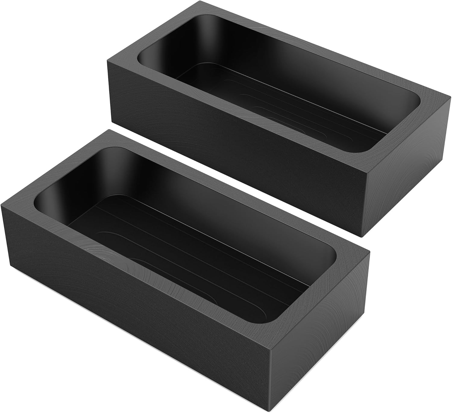 2-Pack 2.2lb Graphite Ingot Molds for Gold Silver Copper Aluminum Brass