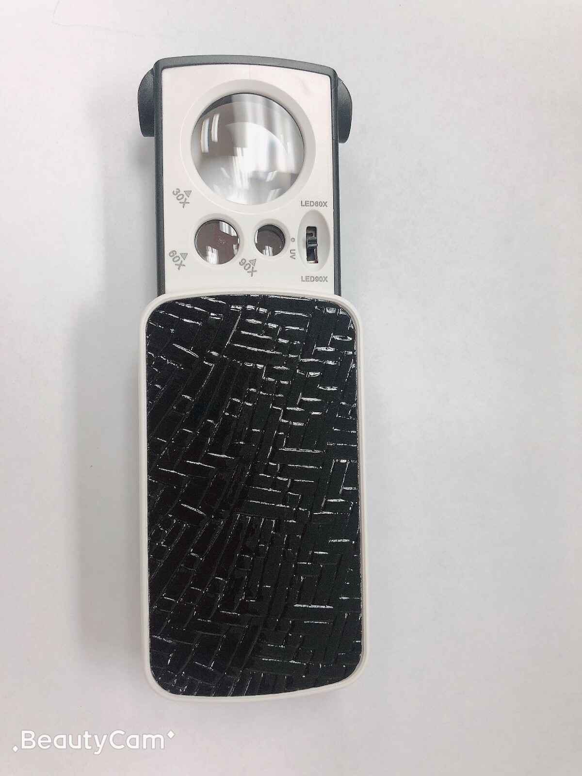 Jewelers Eye Glass Loupe Pocket Magnifier30X 60X 90X with Ring LED Light
