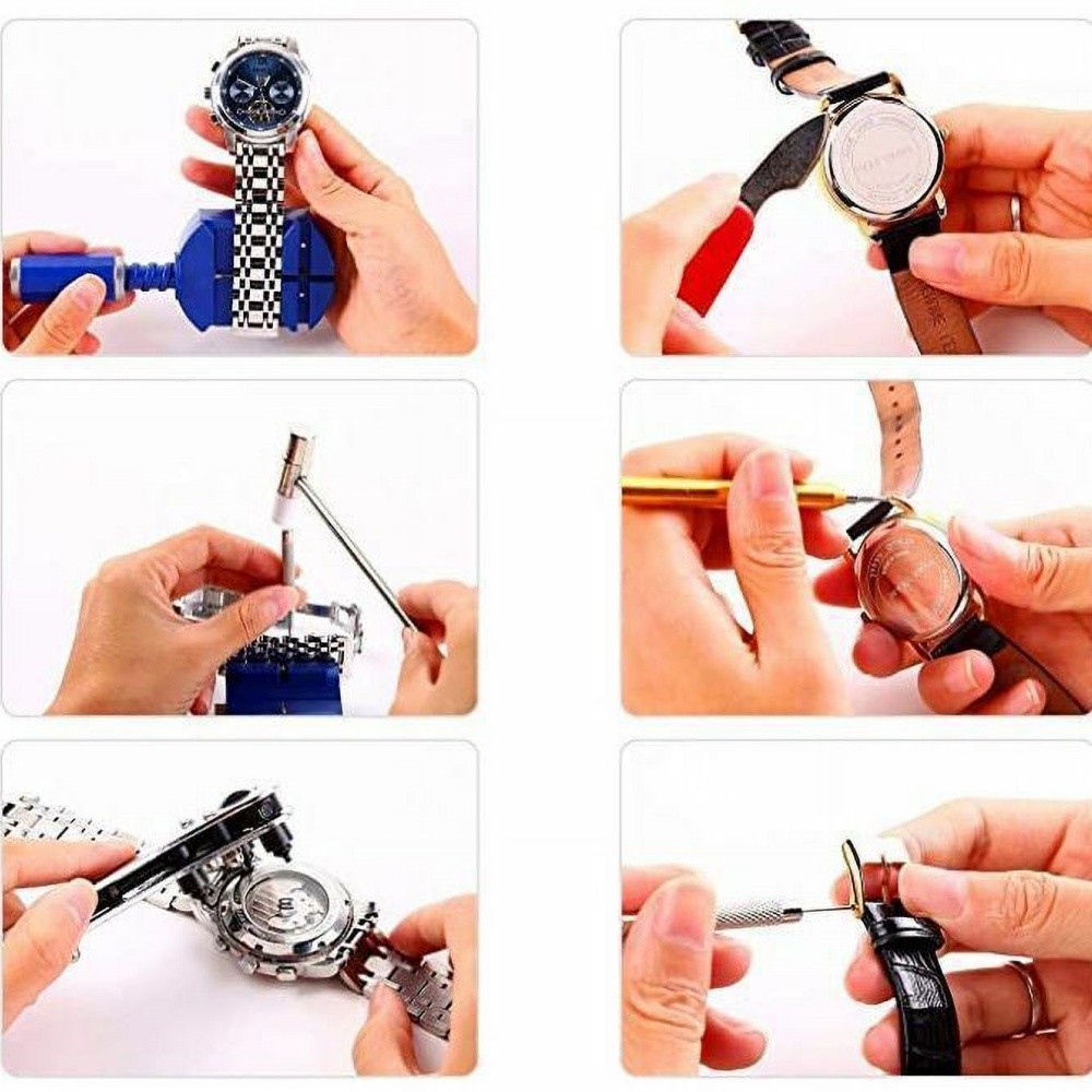 147PCS Watch Repair Kit Watchmaker Back Case Remover Opener Link Pin Spring Bar