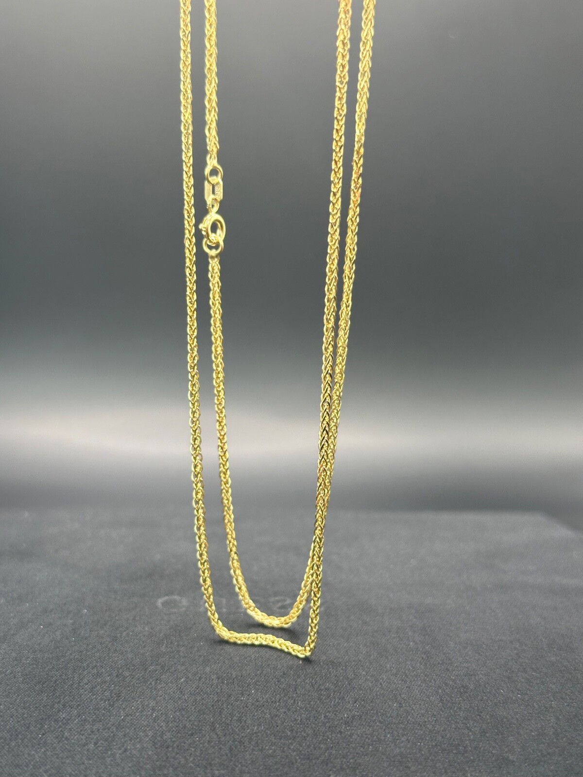 14K Yellow Gold Spiga Wheat Chain Necklace 22” 2.0mm 585 Hallmark Genuine Gold