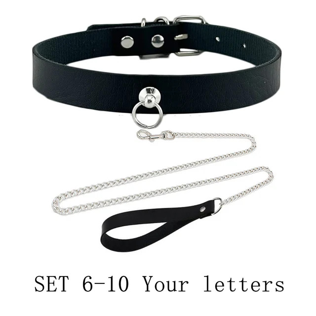 Collar BDSM Gift Pu Leather Custom Choker Necklace Punk DIY Chocker Party M7