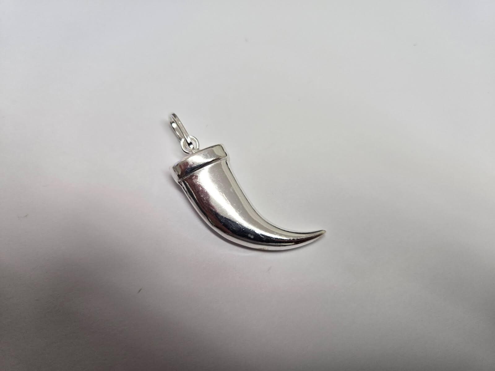 925 Sterling Silver Large Bear Claw Pendant Italy 1 7/16 (36mm) Inch Tall
