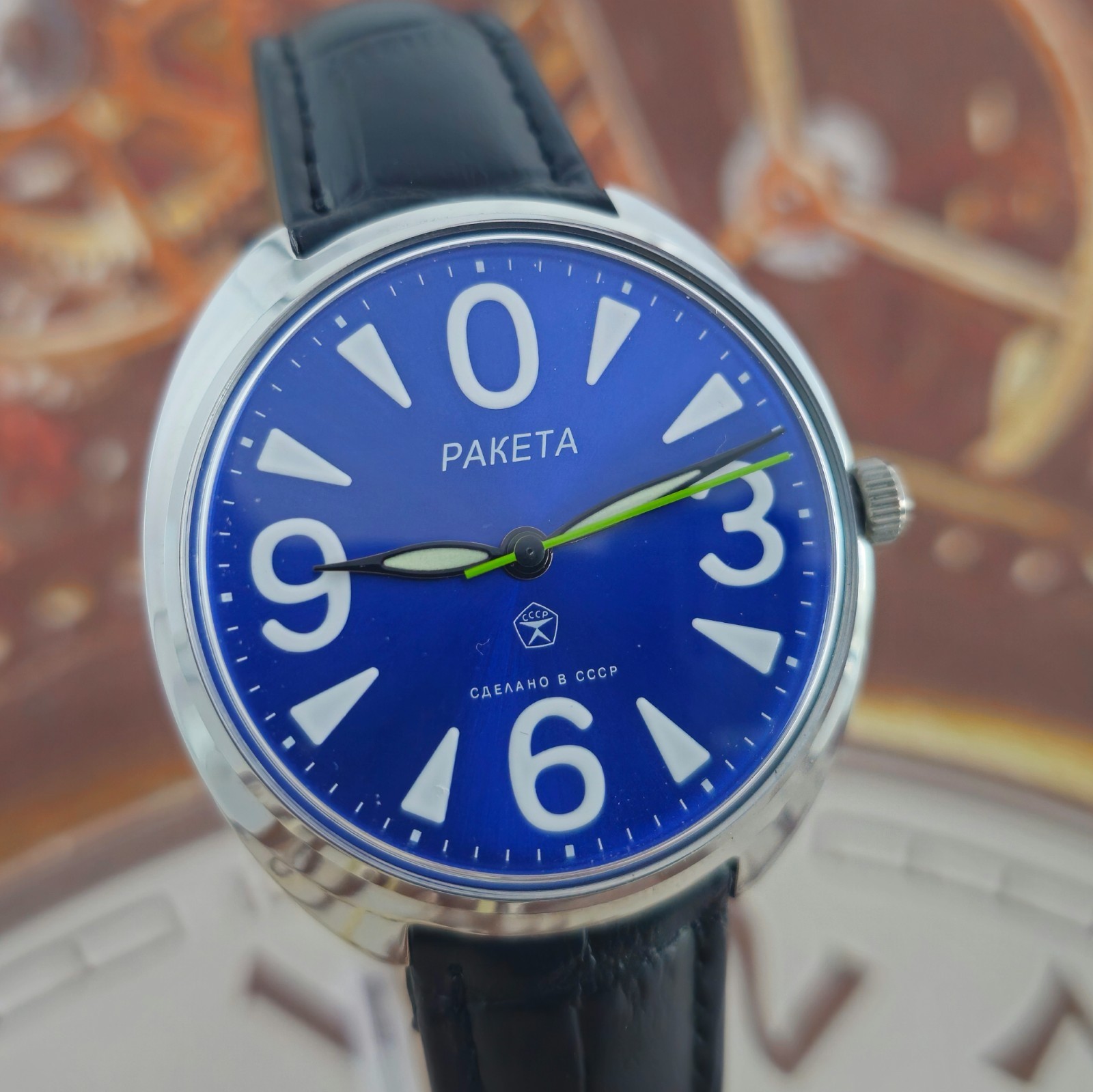 Vintage WATCH USSR RAKETA Big Zero 2609.HA Rare SOVIET Mechanical Wristwatch