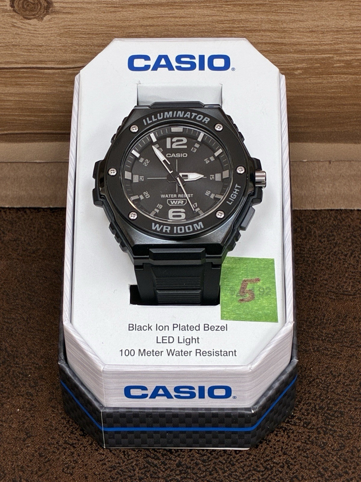Casio MWA100HB-1A Mens Watch Black Ion Plated Bezel LED Light WR 100M New-005