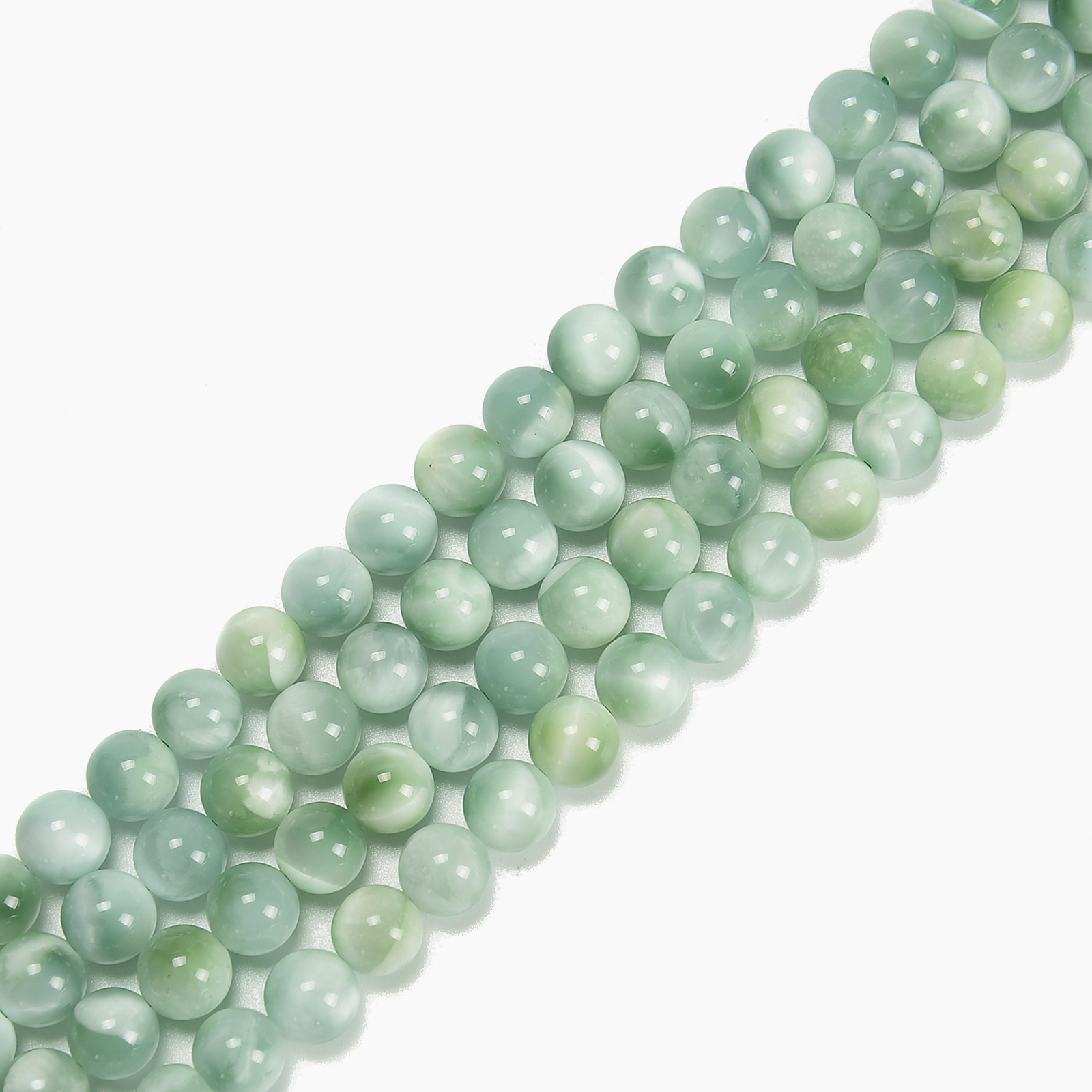 Iridescent Yellow Green Moonstone Smooth Round Beads 6mm 8mm 10mm 12mm 15.5″Strd