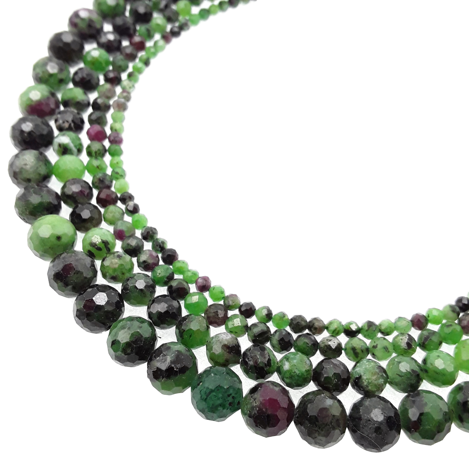 Natural Ruby Zoisite Faceted Round Beads 2mm 3mm 4mm 5mm 6mm 8mm 15.5″ Strand