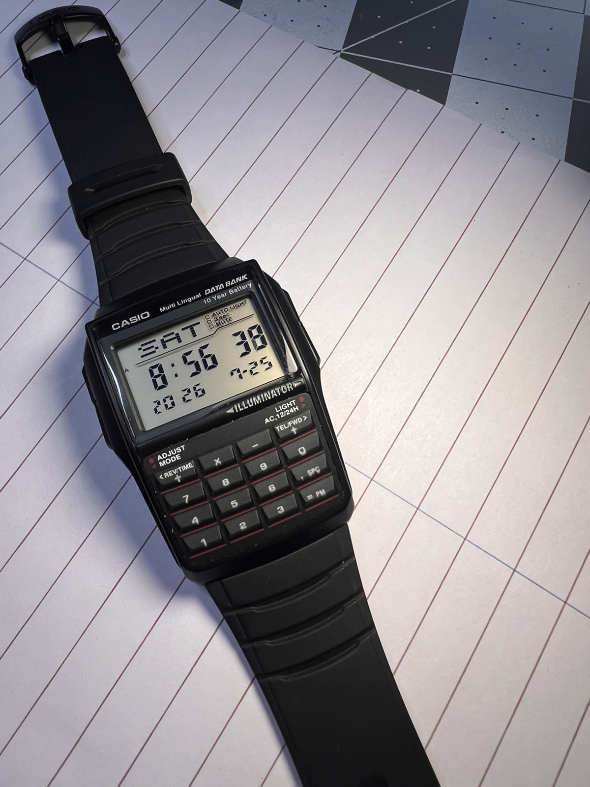 Casio Data Bank DBC-32 (2888) Calculator Digital Retro Men’s Watch Excellent
