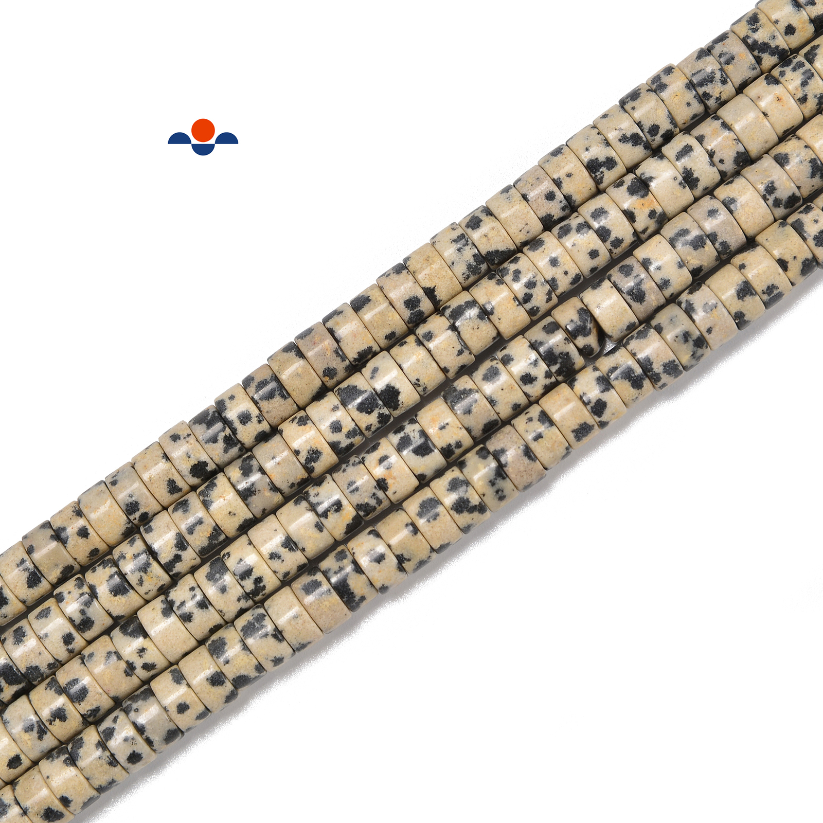 Natural Dalmatian Jasper Heishi Disc Beads Size 2x4mm 3x6mm 15.5” Strand