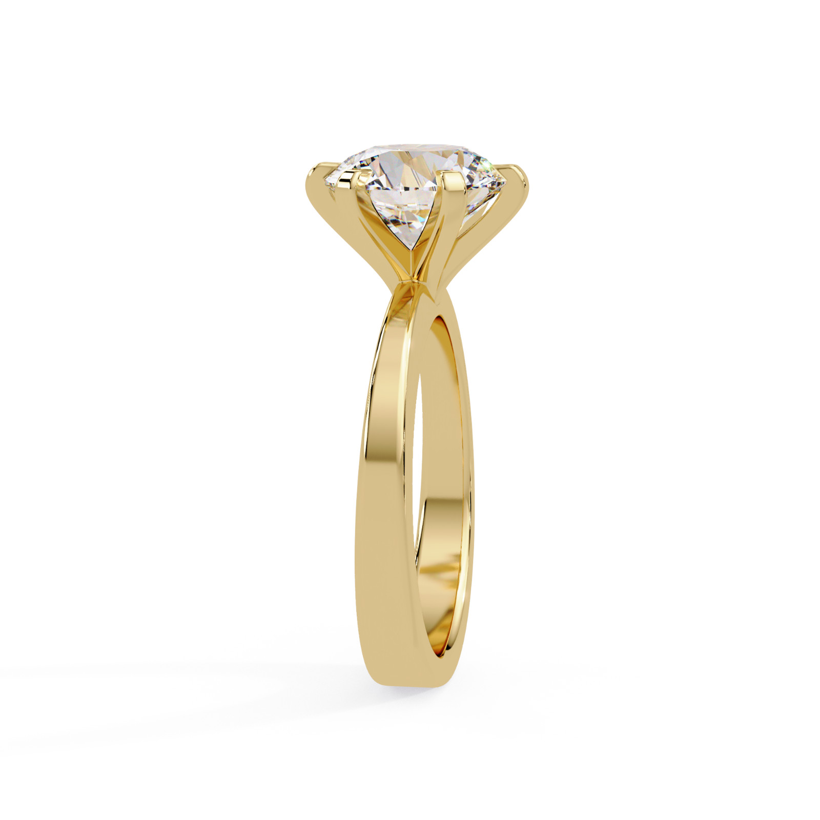 1.00 CTW Round Lab Grown Diamond Six Prong Solitaire Ring 925 Silver DEF VVS IGI