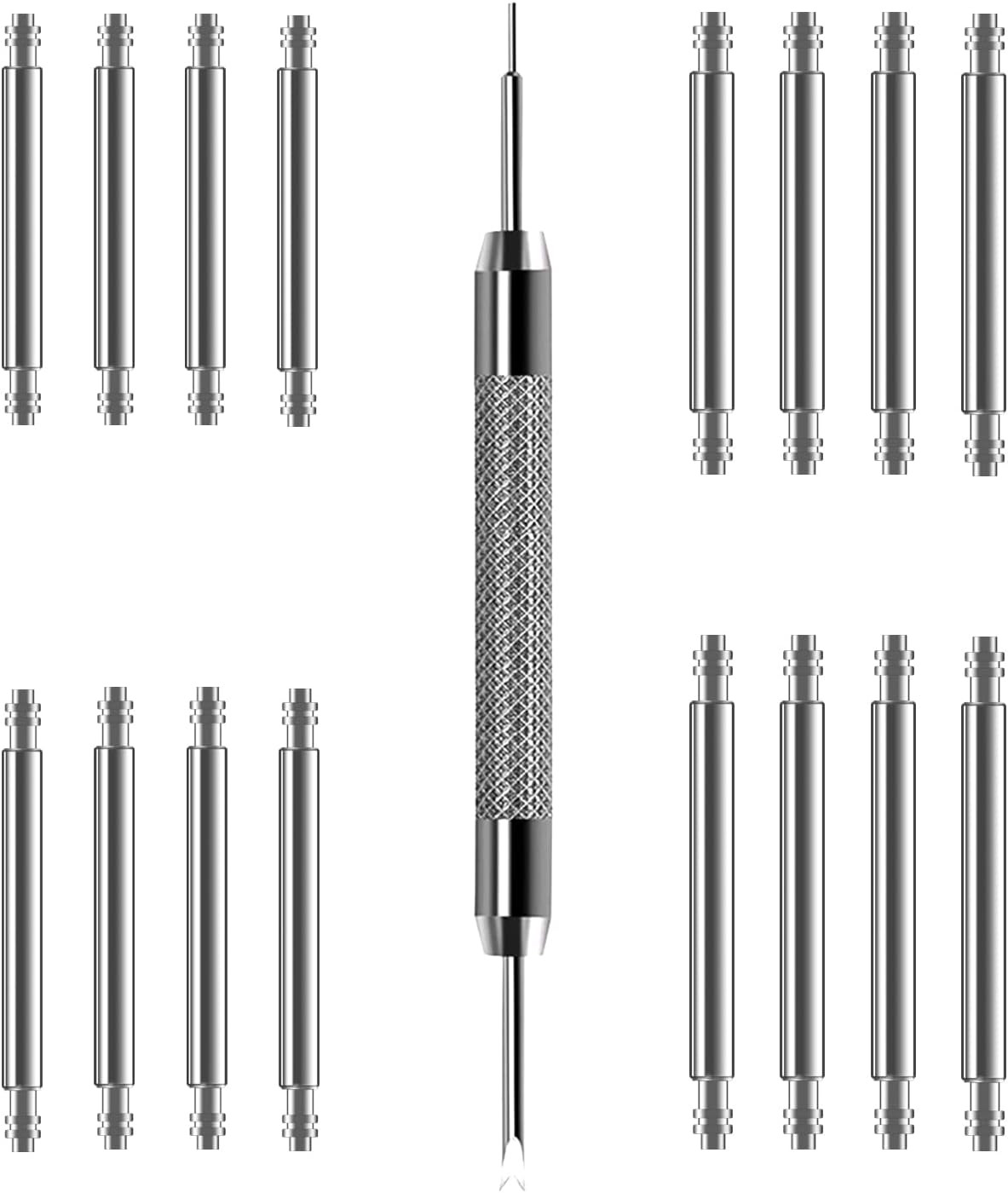 Watch Band Pins Spring Bars Tool Kit, 1.5Mm & 1.8Mm Thickness | Heavy Duty, Comp